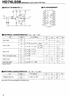 HD74LS08 Datasheet PDF Hitachi -> Renesas Electronics