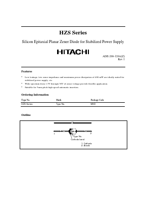 HZS2B3 Datasheet PDF Hitachi -> Renesas Electronics