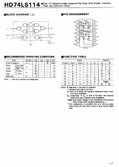 HD74LS114 Datasheet PDF Hitachi -> Renesas Electronics