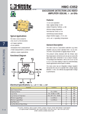 HMC-C052 Datasheet PDF Hittite Microwave