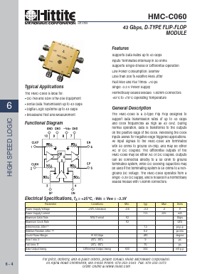 HMC-C060 Datasheet PDF Hittite Microwave
