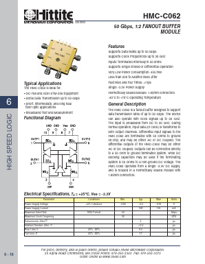 HMC-C062 Datasheet PDF Hittite Microwave