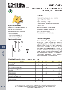 HMC-C073 Datasheet PDF Hittite Microwave