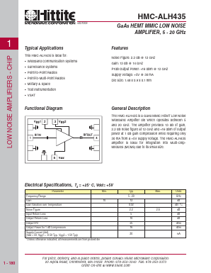 HMC-ALH435 Datasheet PDF Hittite Microwave