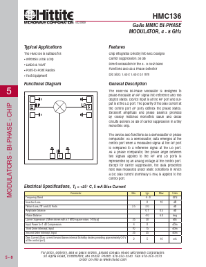 HMC136 Datasheet PDF Hittite Microwave