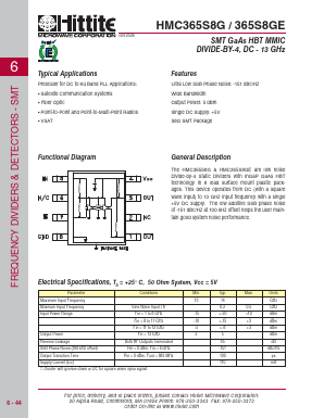 HMC365S8G Datasheet PDF Hittite Microwave