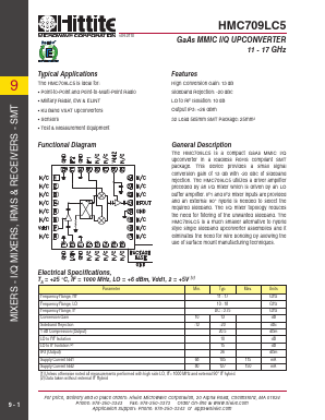 HMC709LC5 Datasheet PDF Hittite Microwave