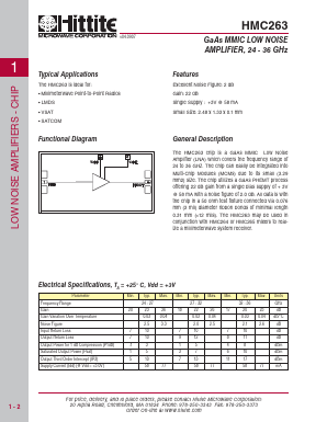 HMC263_07 Datasheet PDF Hittite Microwave