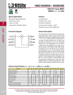 400MS8E Datasheet PDF Hittite Microwave