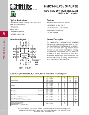HMC344LP3E Datasheet PDF Hittite Microwave