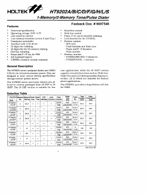 HT9202C Datasheet PDF Holtek Semiconductor