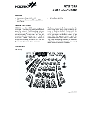 HTG1395 Datasheet PDF Holtek Semiconductor