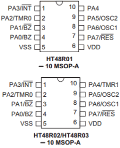 HT48R03 Datasheet PDF Holtek Semiconductor