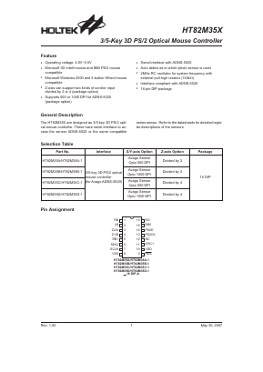 HT82M35A-1 Datasheet PDF Holtek Semiconductor