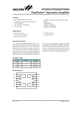 HT9291 Datasheet PDF Holtek Semiconductor