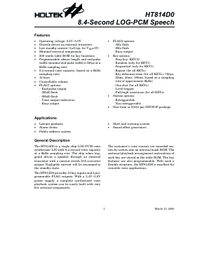 HT814D0 Datasheet PDF Holtek Semiconductor