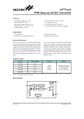 HT77XXA Datasheet PDF Holtek Semiconductor