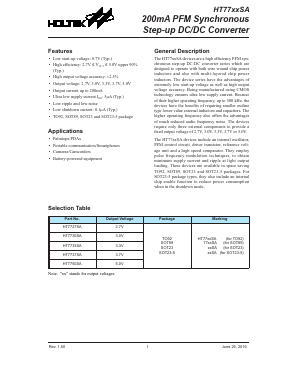 HT77XXSA Datasheet PDF Holtek Semiconductor