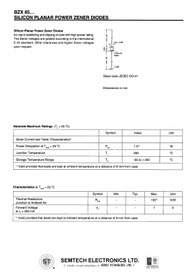 BZX85/C130 Datasheet PDF Honey Technology
