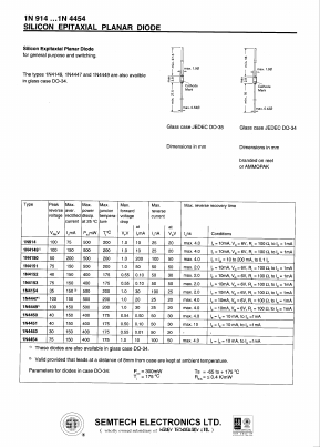 1N4152 Datasheet PDF Honey Technology