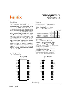 GM71CS17400CT Datasheet PDF Hynix Semiconductor
