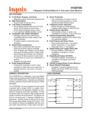 HY29F400 Datasheet PDF Hynix Semiconductor