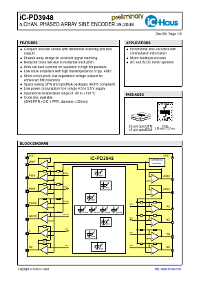 IC-PD3948OQFN32-5X5 Datasheet PDF IC-Haus GmbH
