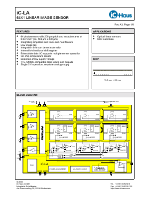 IC-LA Datasheet PDF IC-Haus GmbH