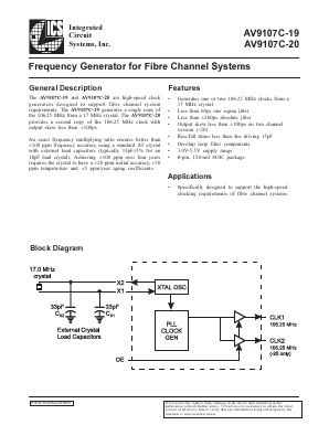 ICS9107C-19CS08 Datasheet PDF Integrated Circuit Systems