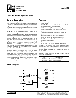 ICS9172-03CN16 Datasheet PDF Integrated Circuit Systems