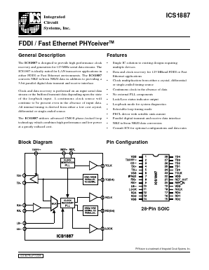 ICS1887M Datasheet PDF Integrated Circuit Systems
