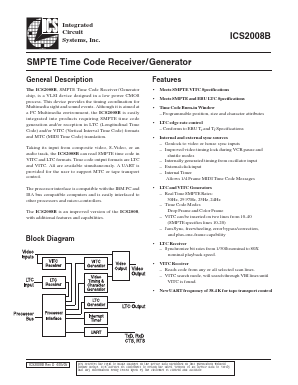 ICS2008BY-10LF Datasheet PDF Integrated Circuit Systems