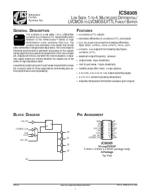 ICS8305AG Datasheet PDF Integrated Circuit Systems