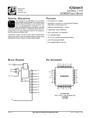 ICS83947I Datasheet PDF Integrated Circuit Systems