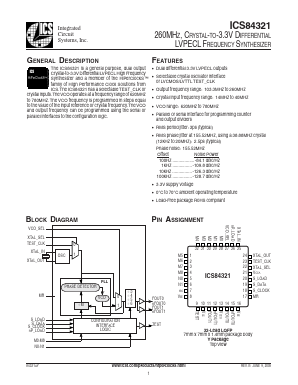 ICS84321AYT Datasheet PDF Integrated Circuit Systems