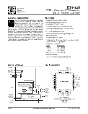 ICS84321AYIT Datasheet PDF Integrated Circuit Systems