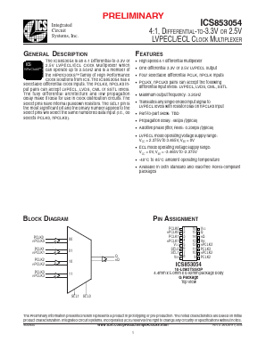 ICS853054 Datasheet PDF Integrated Circuit Systems