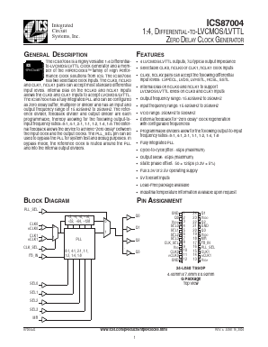 ICS87004AG Datasheet PDF Integrated Circuit Systems