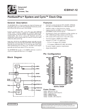ICS9147-12 Datasheet PDF Integrated Circuit Systems