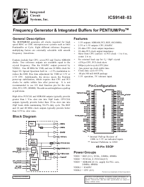 ICS9148-03 Datasheet PDF Integrated Circuit Systems