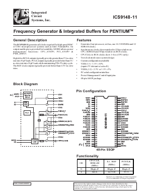 AV9148F-11 Datasheet PDF Integrated Circuit Systems