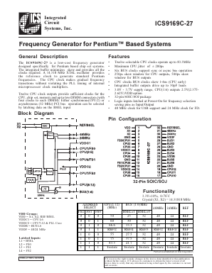 AV9169CJ-27 Datasheet PDF Integrated Circuit Systems