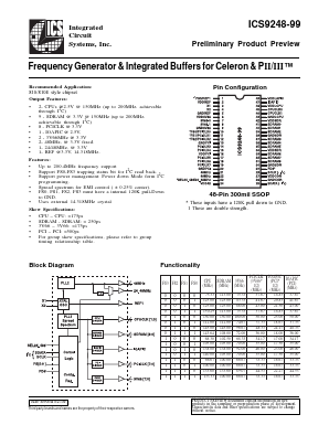 AV9248-99 Datasheet PDF Integrated Circuit Systems