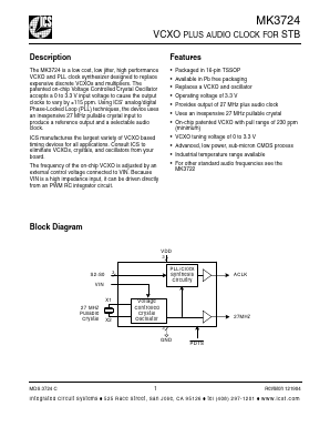 MK3724 Datasheet PDF Integrated Circuit Systems