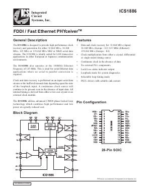 ICS1886M Datasheet PDF Integrated Circuit Systems