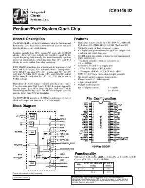 AV9148F-02 Datasheet PDF Integrated Circuit Systems