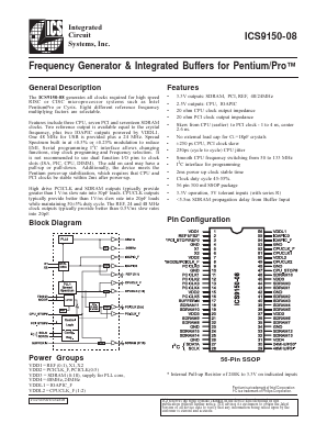 ICS9150-08 Datasheet PDF Integrated Circuit Systems