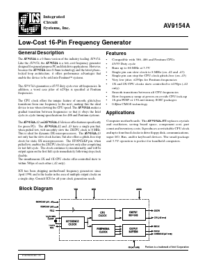 ICS9154A-04CN1N16 Datasheet PDF Integrated Circuit Systems