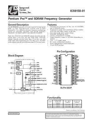 ICS9150F-01 Datasheet PDF Integrated Circuit Systems