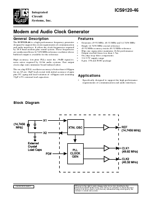 ICS9120M-46 Datasheet PDF Integrated Circuit Systems